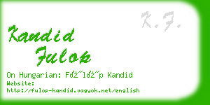 kandid fulop business card